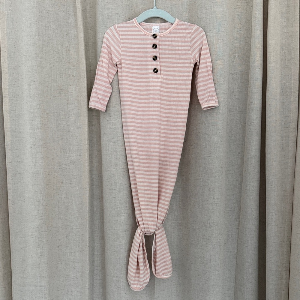 Lou Lou & Company Pink and White Striped Knotted Convertible Gown
